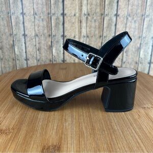 Children BlackPlatform Heels with Ankle Strap( MACEY-ISS)